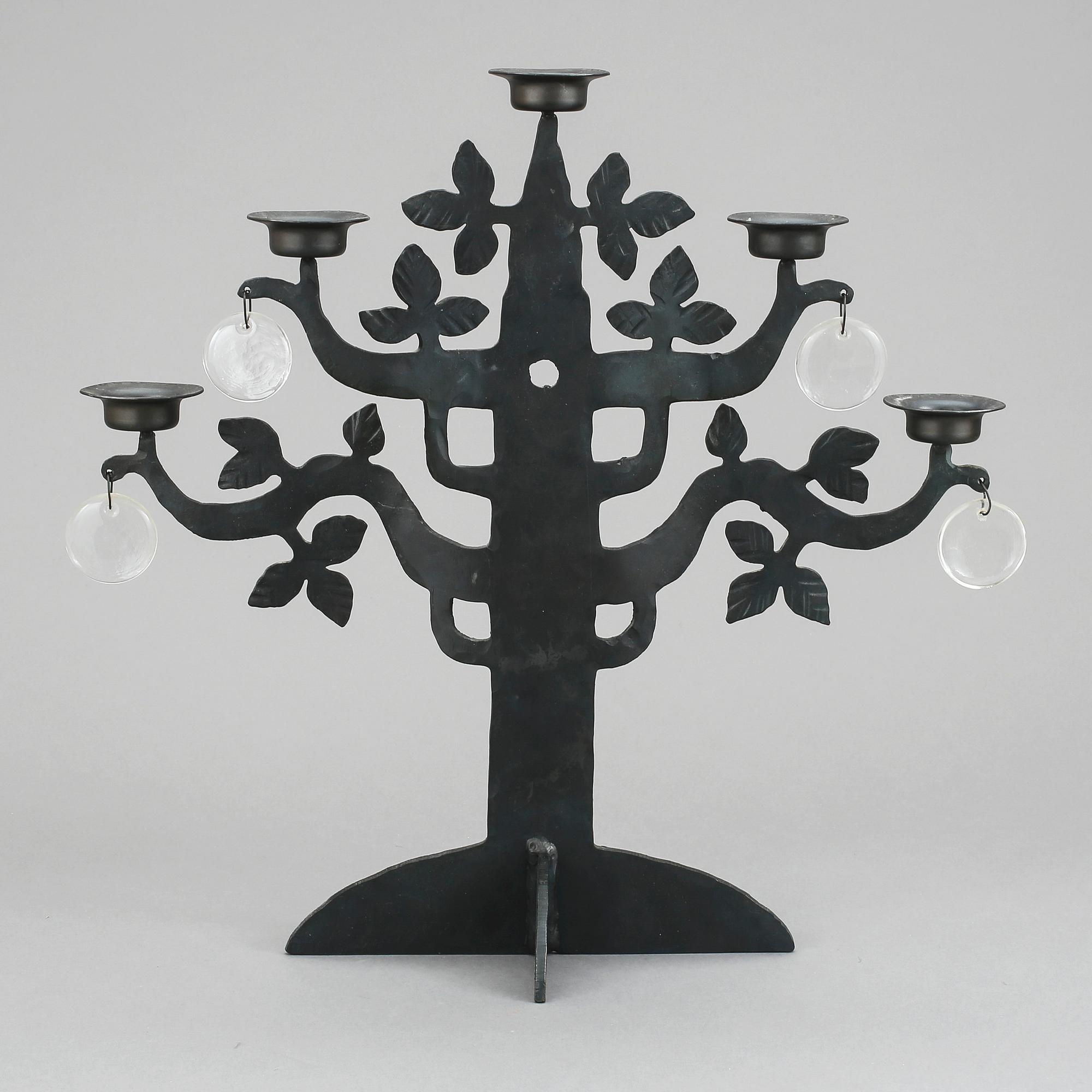 KANDELABER, "Livets träd", Bertil Vallien, Boda smide, 1960-70-tal.