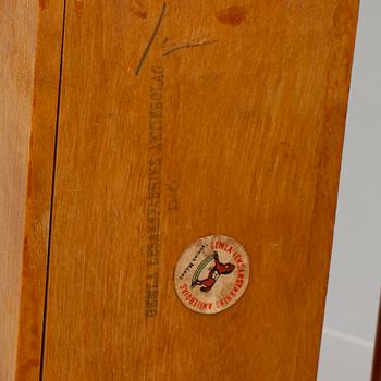 A china head doll and a 3 psc of doll furniture.