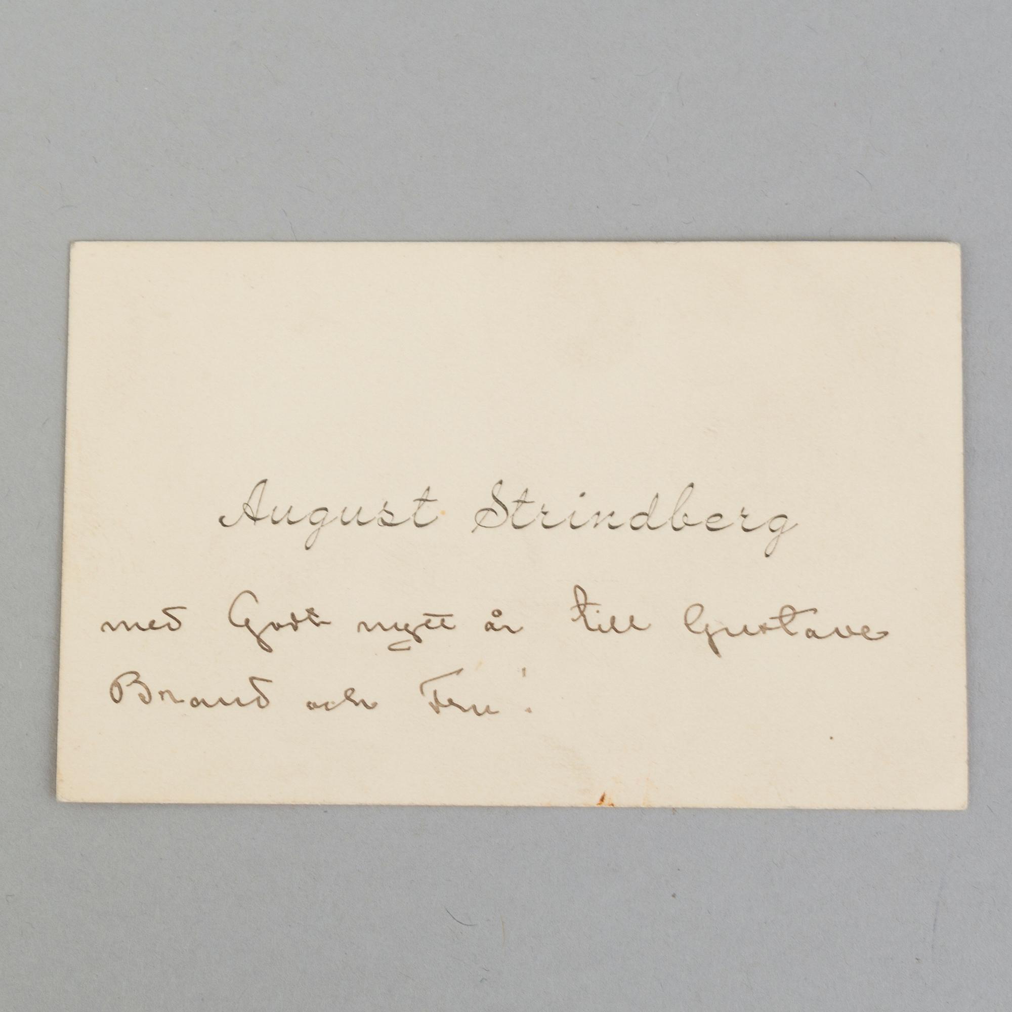 A letter by, August Strindberg.