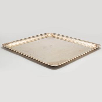 A silver tray, by W A BOLIN, Stockholm 1923.