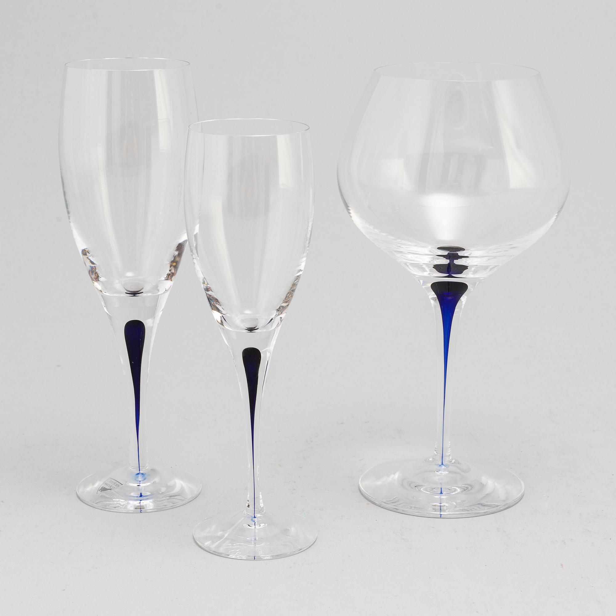 ERIKA LAGERBIELKE, 28 delar, glas, "Intermezzo", Orrefors.