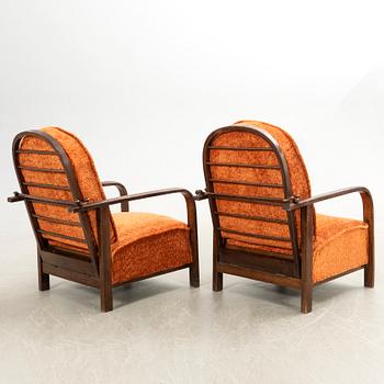 Armchairs, a pair, Art Deco, first half of the 20th century.