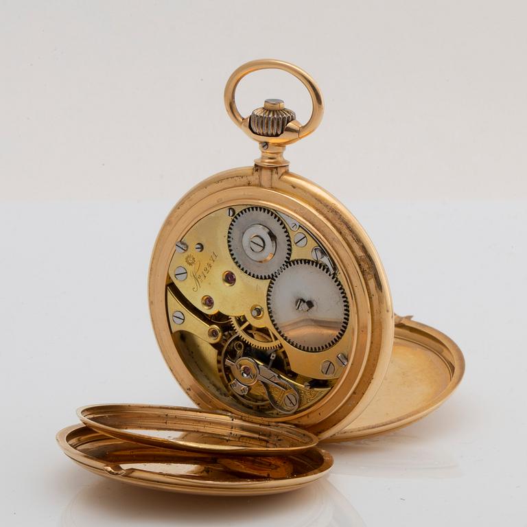 POCKET WATCH, hunter, Gèneve Schweiz, 54 mm.
