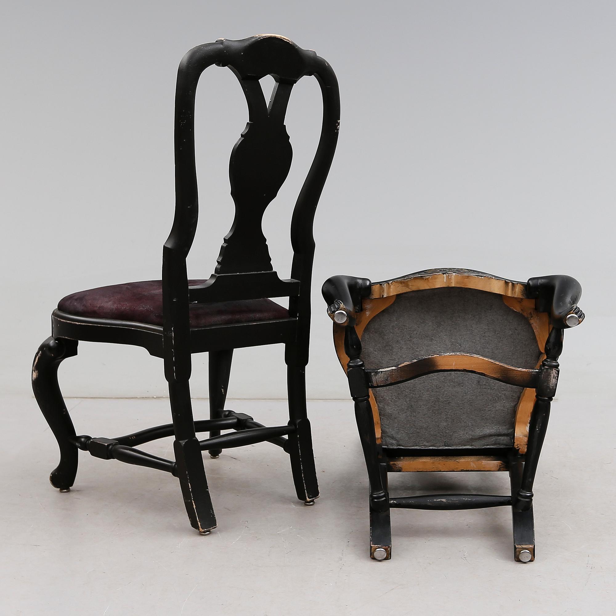 STOLAR, 6 st, senbarockstil, 1900-talets första hälft.