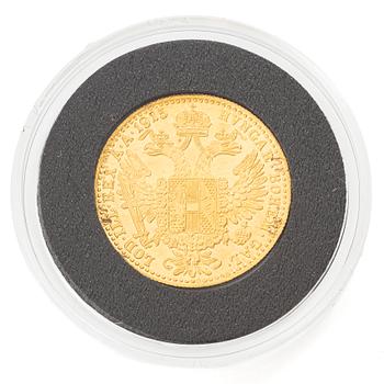 Guldmynt, Österrike-Ungern, Franz Josef, 1 Ducat, 1915, senare prägling.