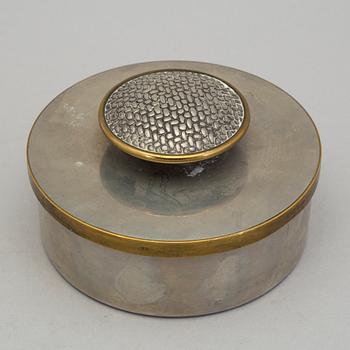 A pewter box with cover by Estrid Ericson for Svenskt Tenn, 1956.