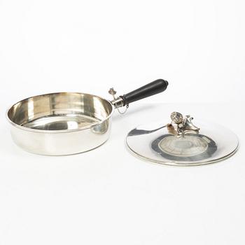 Atelier Borgila, karott med lock, sterling silver, Stockholm 1947.