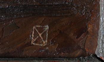 NILS ZETTERBERG, olja på pannå, monogramsignerad.