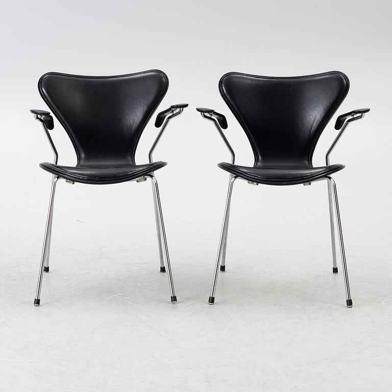 Arne Jacobsen, a set of 6 armchairs, "The Seven", Fritz Hansen, Denmark, 2006.