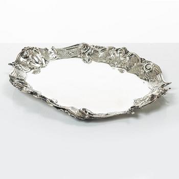 An italian silver tray, 1934-1944.