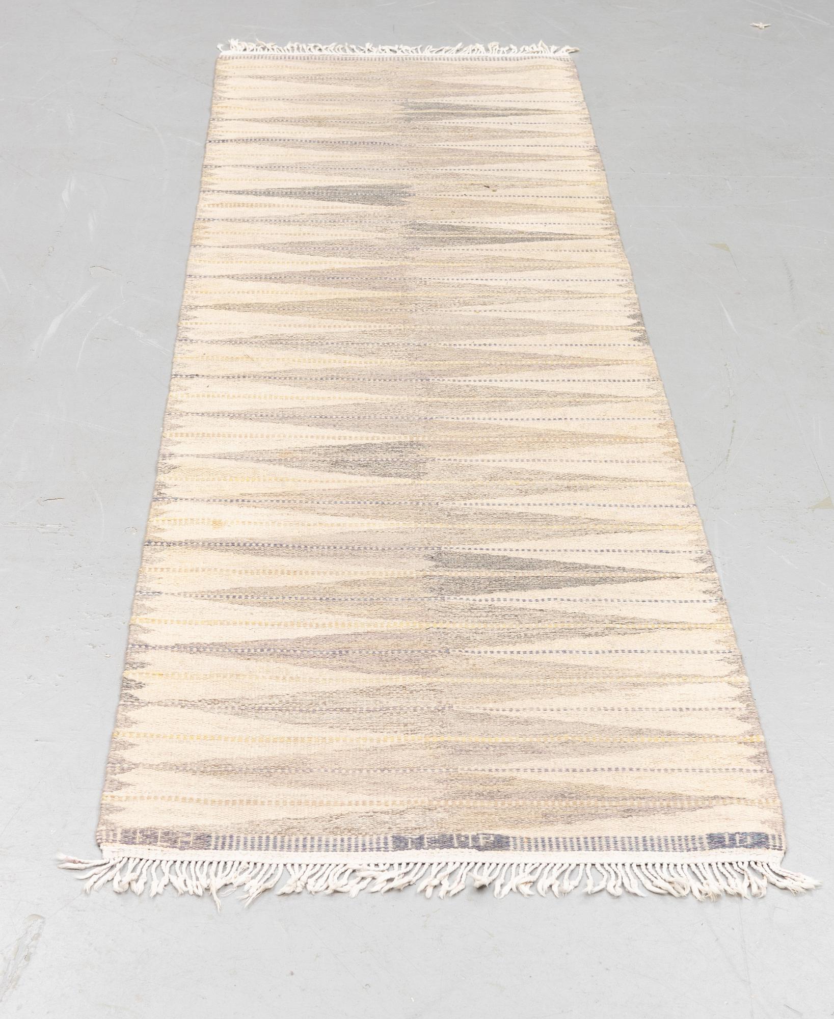 Ingrid Dessau, a runner, "Stensöta", flat weave, ca 293 x 82 cm, signed KLH TF MP ID.