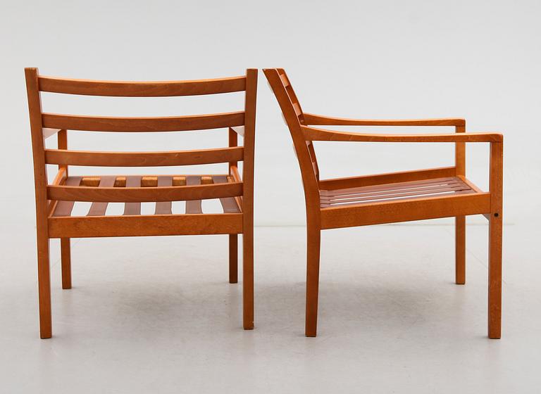 FÅTÖLJER, 1 par, möjligen Danmark, 1900-talets andra hälft.