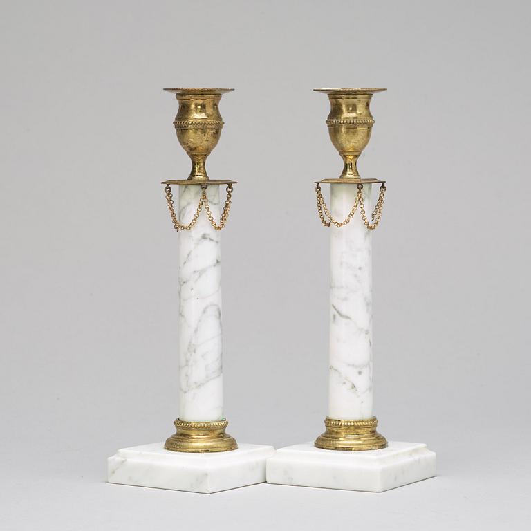 A pair of Gustavian-style candlesticks, 20th ct.