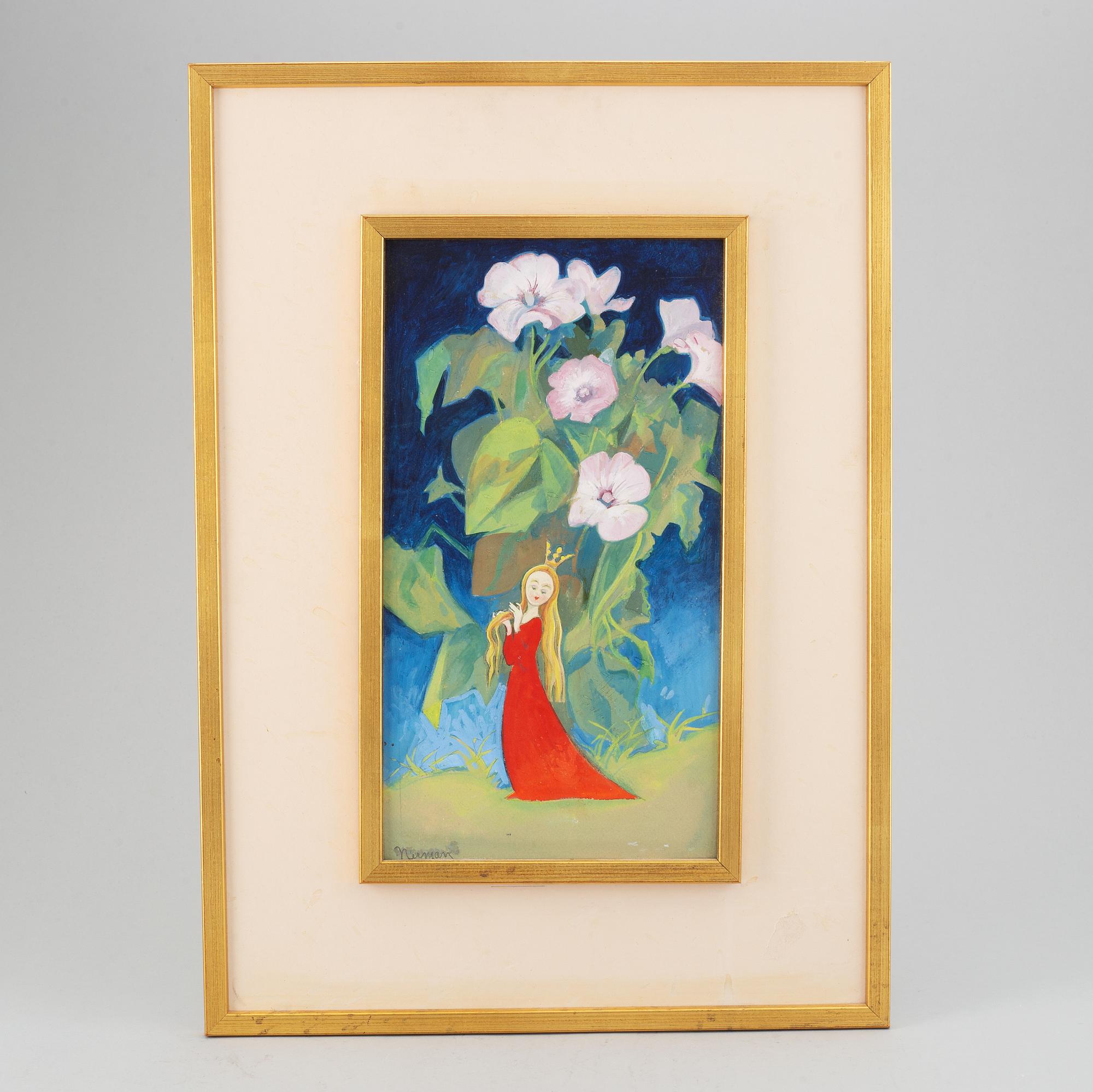Einar Nerman, watercolour, signed.