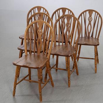 6 so called Windsor chairs, England, mid 20th century.