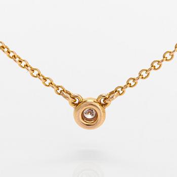 Tiffany & Co, Elsa Peretti, collier, "Diamonds by the Yard", 18K guld med en diamant ca 0.05 ct.