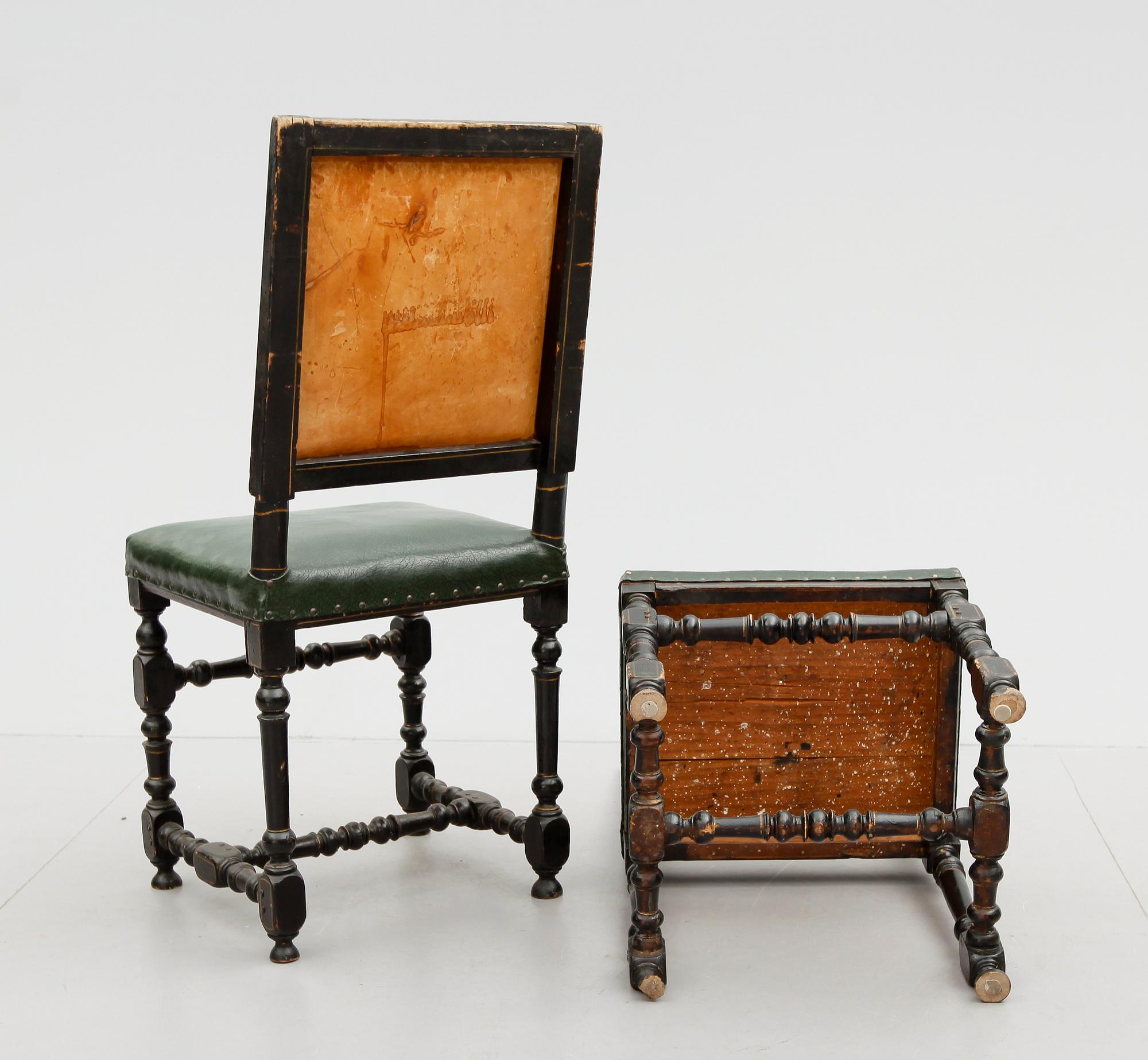 STOLAR, 1 par, barock, 1700-tal.