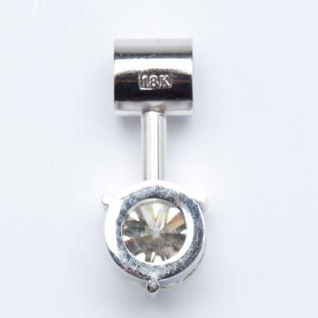 HÄNGE, 18 k vitguld med briljantslipad diamant, 0,70 ct.