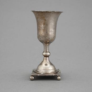 SUPKALK, silver, Simrishamn, N. Ramberg, stämplad 1835. Tot vikt ca 35 gram.