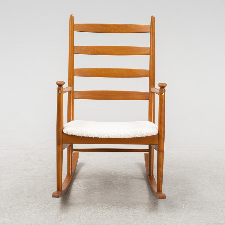 A beech rocking chair, 1960's.