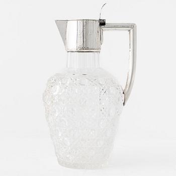 CG Hallberg, vinkanna, silver och glas, Stockholm 1899.