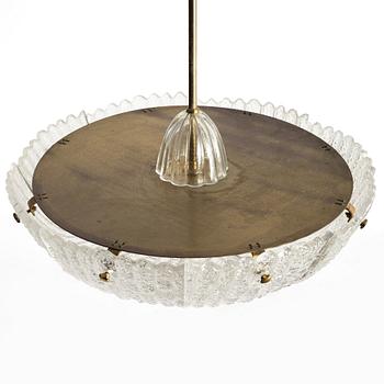 Carl Fagerlund, A Swedish Orrefors glass chandalier, mid 20th century.