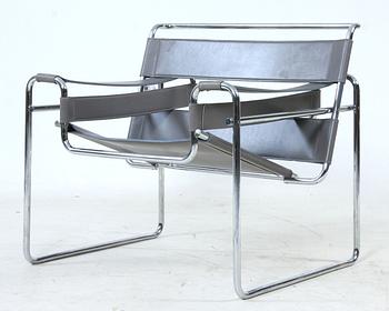 FÅTÖLJ, efter Marcel Breuer, "Wassily"/"B3", ursprungligen formgiven 1925.