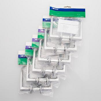 Alvar Aalto, Six pairs of late 20th century doorhandles, manufacturer Primo.