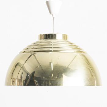 Hans-Agne Jakobsson, A brass ceiling lamp, Hans-Agne Jakobsson AB Markaryd, Sweden, later part of the 20th century.