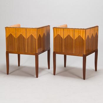 Eliel Saarinen, a pair of late 20th century 'Saarinen house Armchairs' for Adelta.