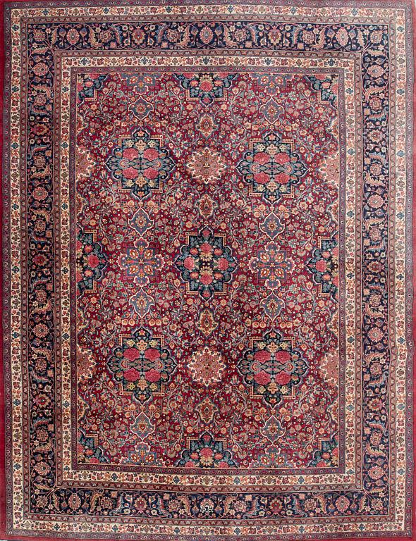 Matta, semiantik Meshed, Östra Persien, signerad Ghazi Khan 410 x 310 cm.
