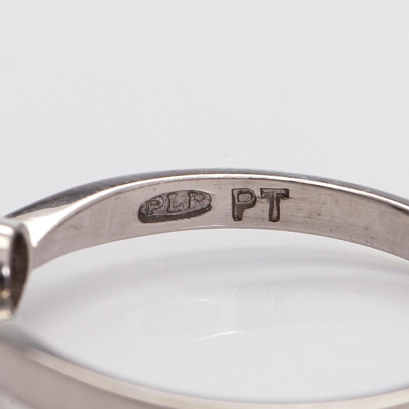 Ring, brilliant cut diamond, platinum, Peltonen & Kni, Helsinki.