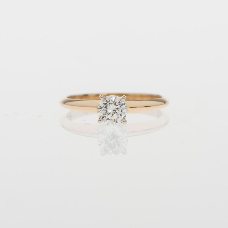 RING, briljantslipad diamant, 14K guld.