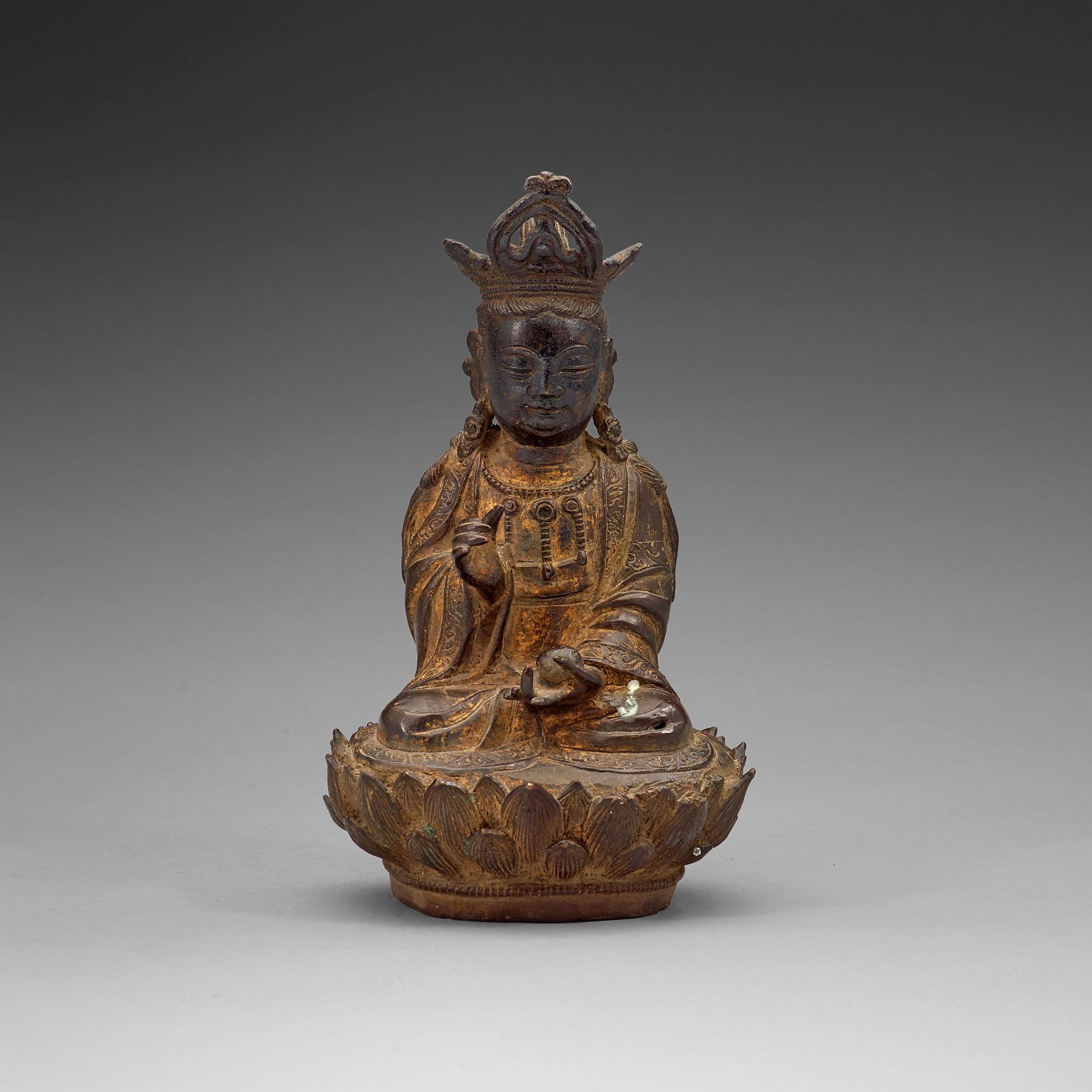 GUANYIN, brons. Sen Mingdynasti (1368-1644).