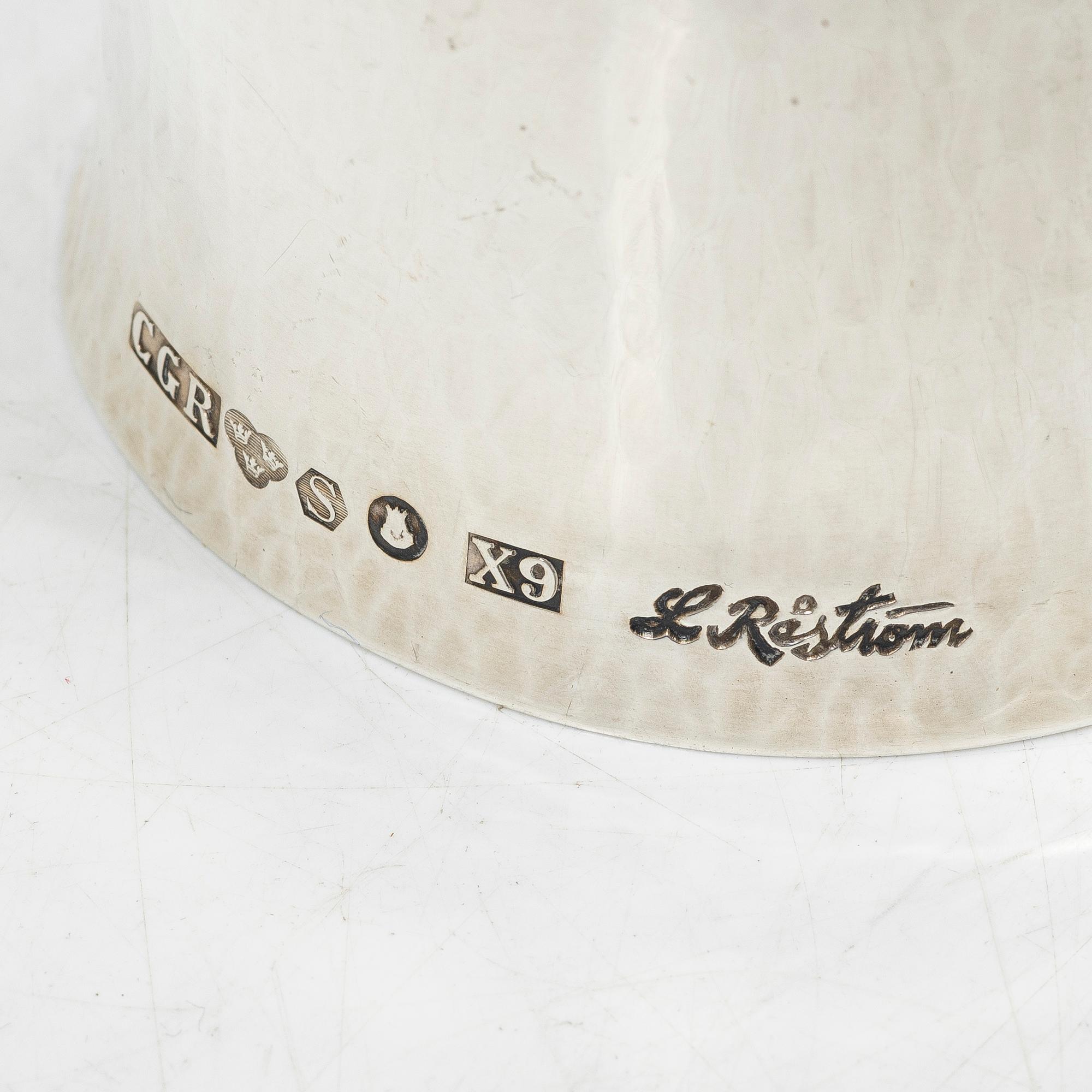 Ingrid Råström, & Lennart Råström, candlesticks, a pair, silver, CG Råström, Stockholm 1972-1975.