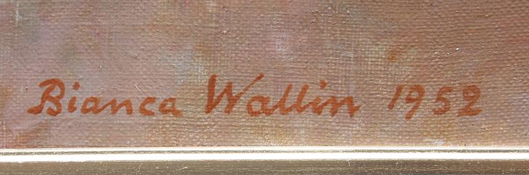 BIANCA WALLIN-TOLNAI, olja på duk, sign o dat 1952.