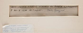 BIRGER LJUNGQUIST, gouache och krita på papper, osignerad.