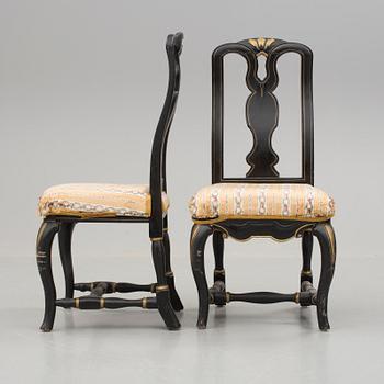 STOLAR, ett par, senbarock, 1700-tal.