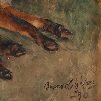 Bruno Liljefors, Fox resting.