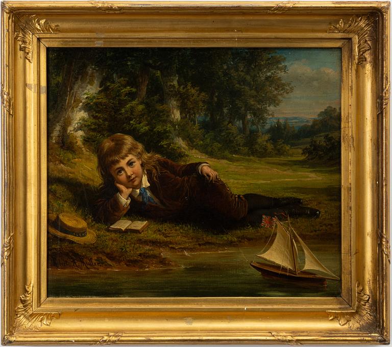 Robert Antoine Müller, Gosse med leksaksbåt.