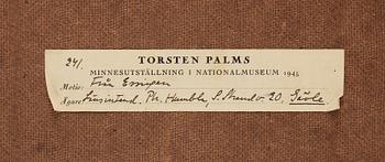 TORSTEN PALM, oil on panel, signed T.P.