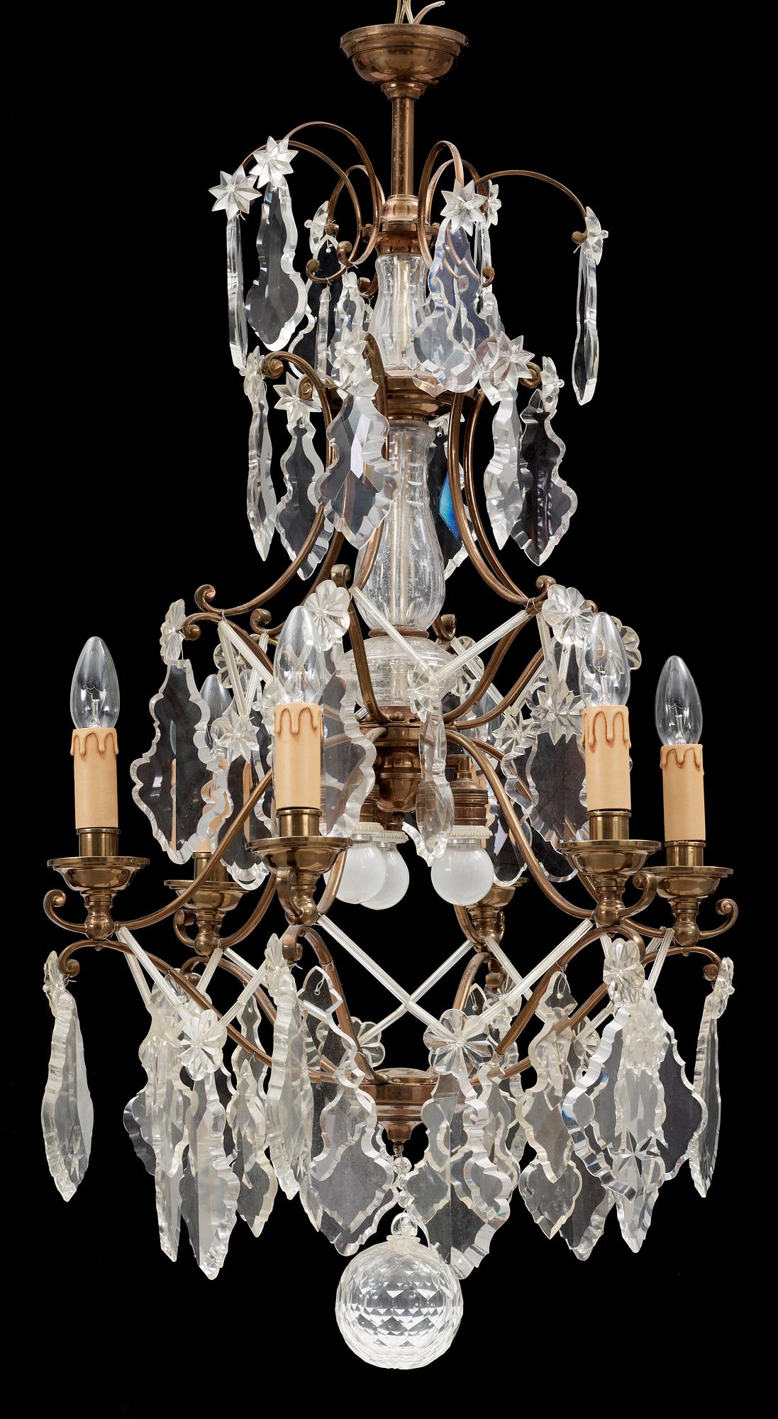 LJUSKRONA, barockstil, 1900-talets mitt. H 92.