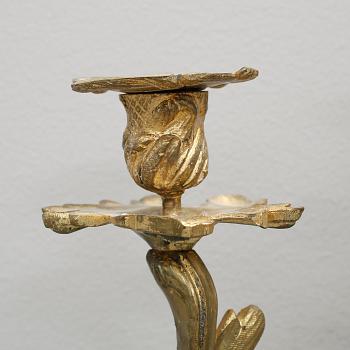 APPLIQUER, ett par, rokokostil, 1800-tal.