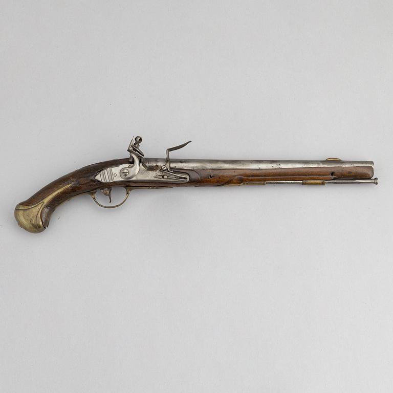 A Swedish flint lock pistol similar to 1759 pattern.