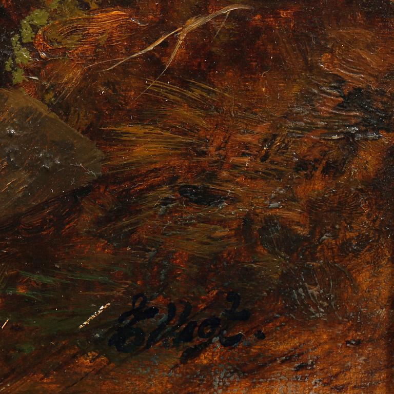 OKÄND KONSTNÄR, olja på duk, signerad Elliot, 1800/1900-tal.