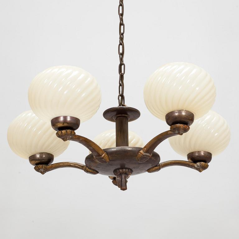 Paavo Tynell, taklampa, modell 1210, Taito 1930-tal.