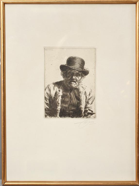 ANDERS ZORN, etsning, sign.