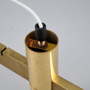 Hans-Agne Jakobsson, four brass ceiling lamps, Markaryd.