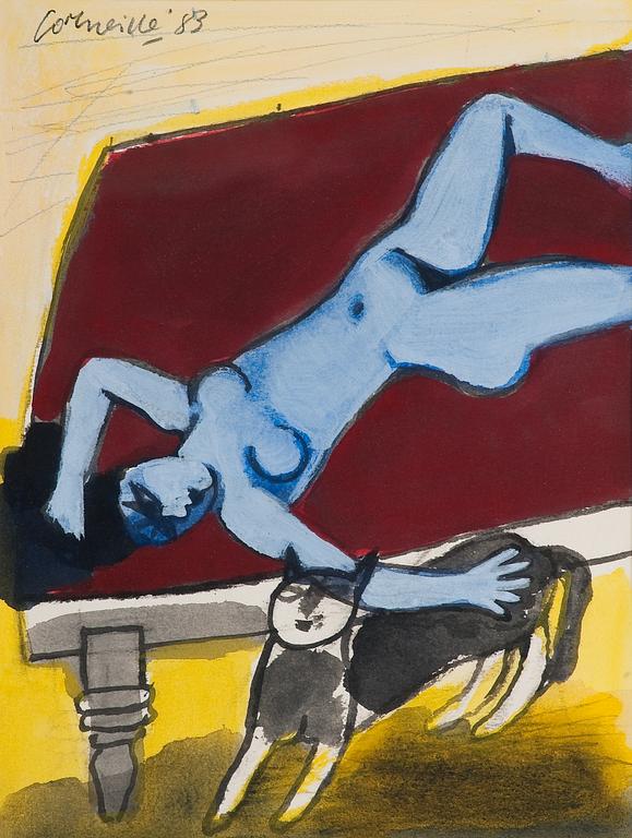 Beverloo Corneille, WOMAN WITH A CAT.