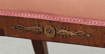 TABURETT, empire, 1800-talets första hälft.